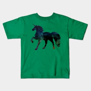 Galaxy Unicorn Silhouette Kids T-Shirt